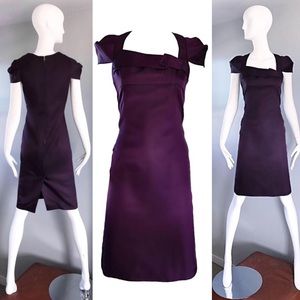 6267 Eggplant Purple Cap Sleeve Dress Sz 44